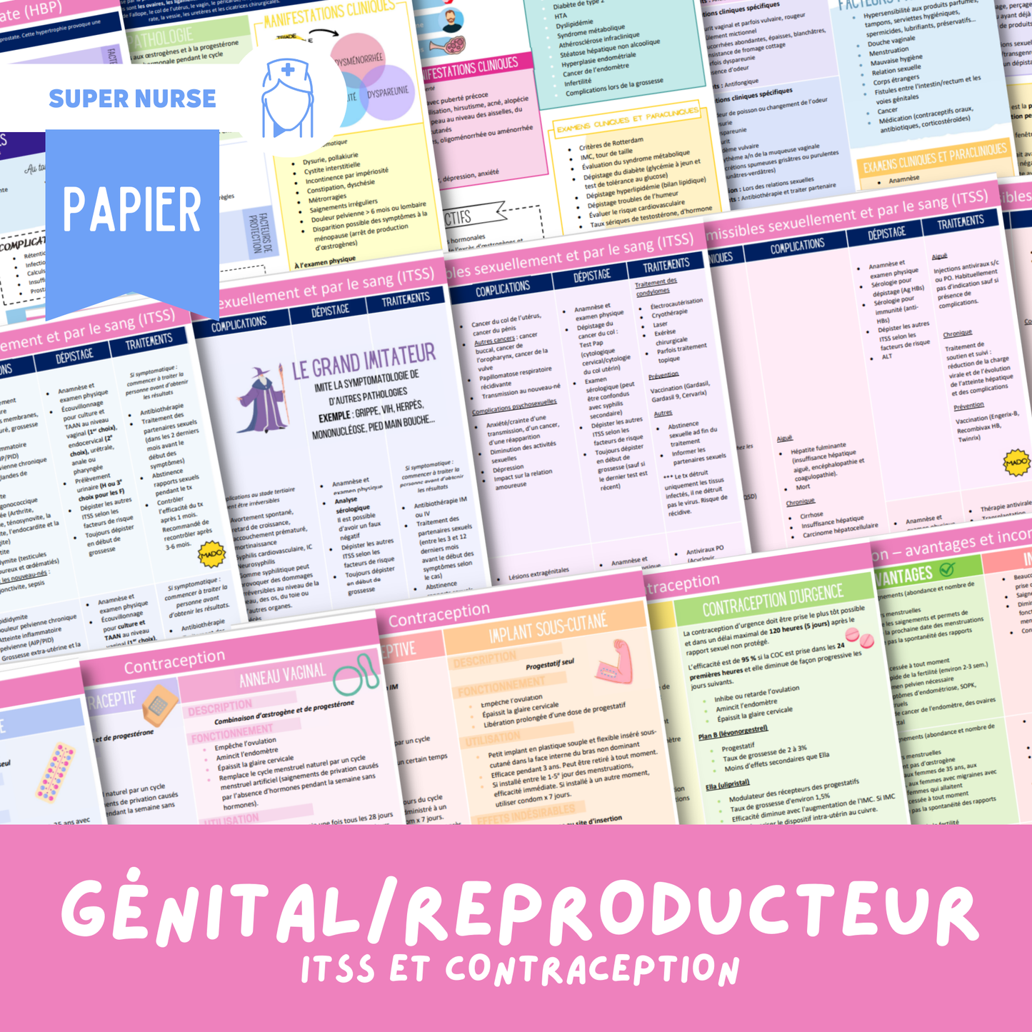 Contraception et pathologies du système génital et reproducteur