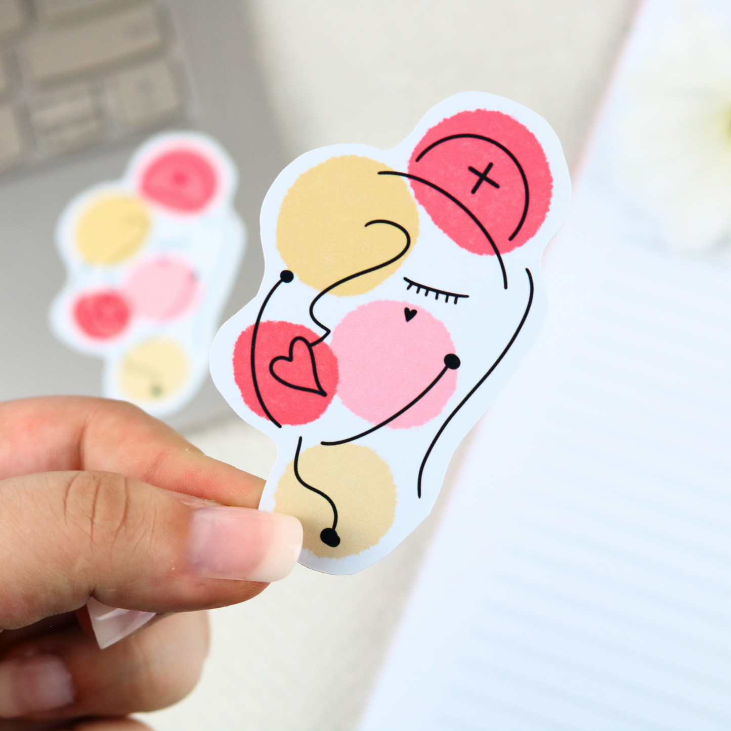 Abstract nurse face Sticker