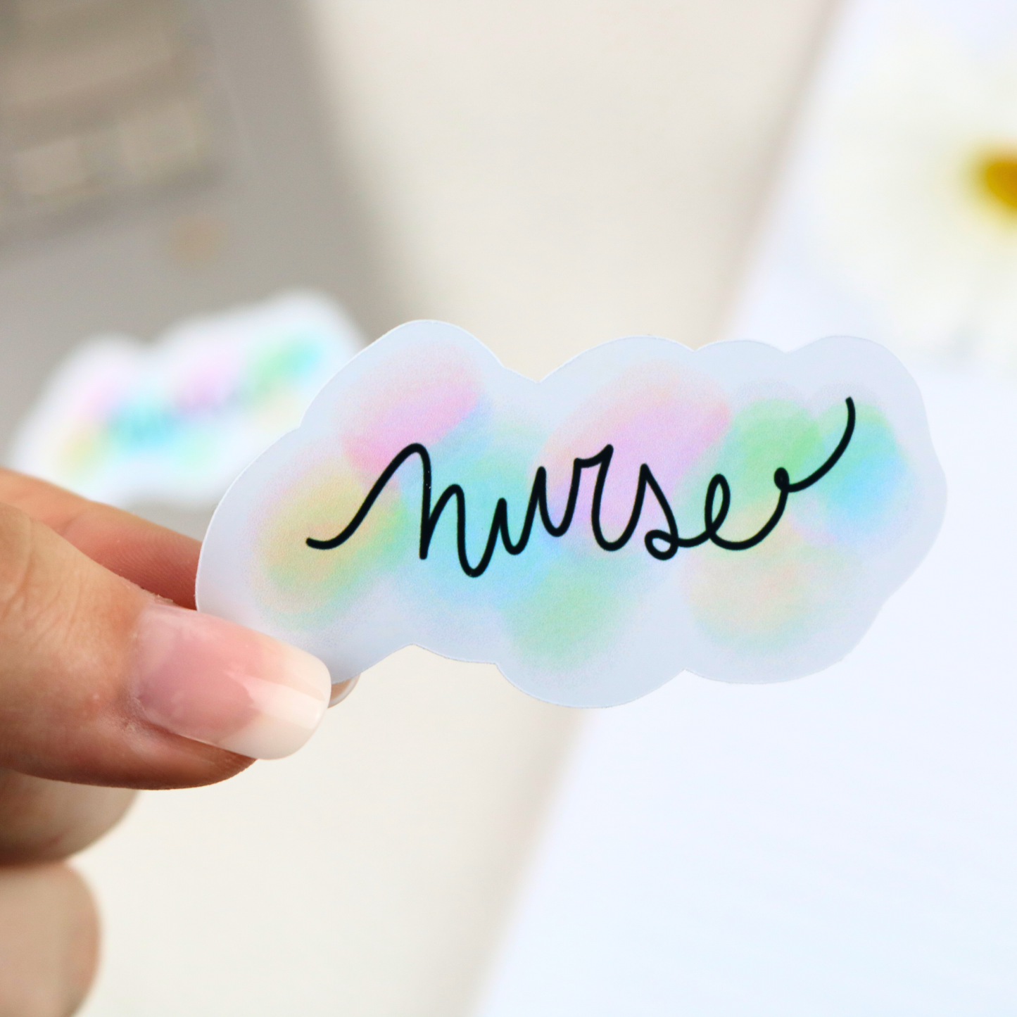 Pastel cloud nurse Sticker