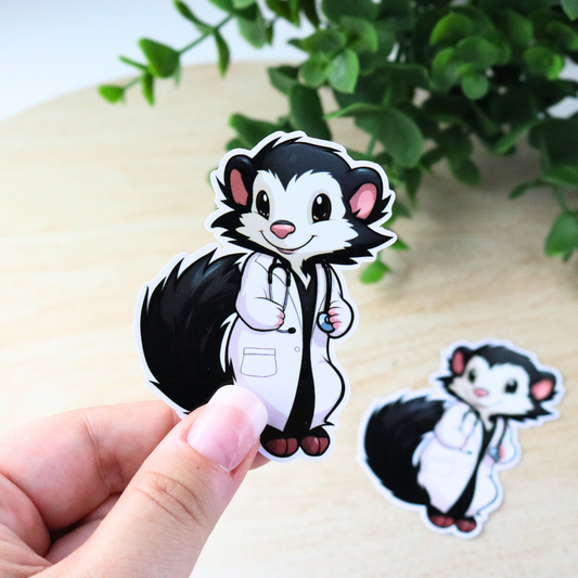 Doctor skunk Sticker