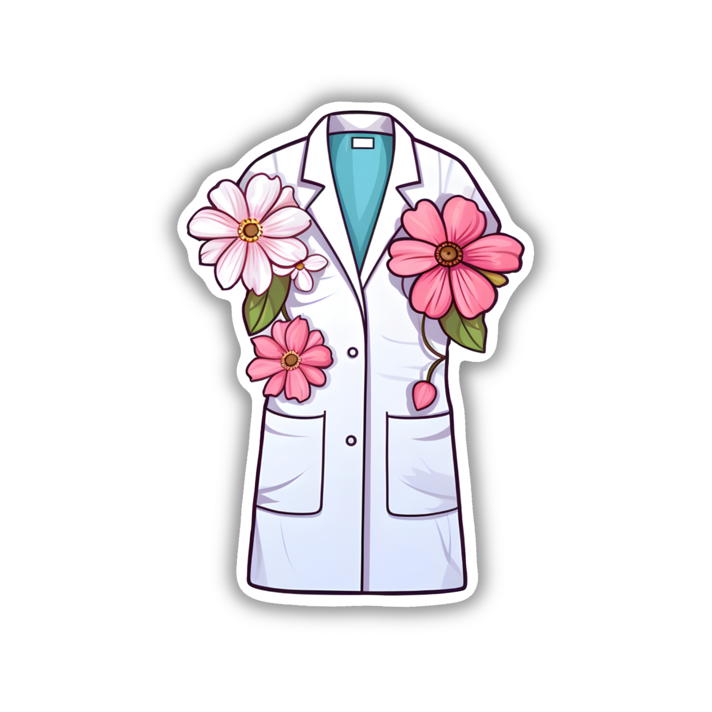 Floral scrub Sticker