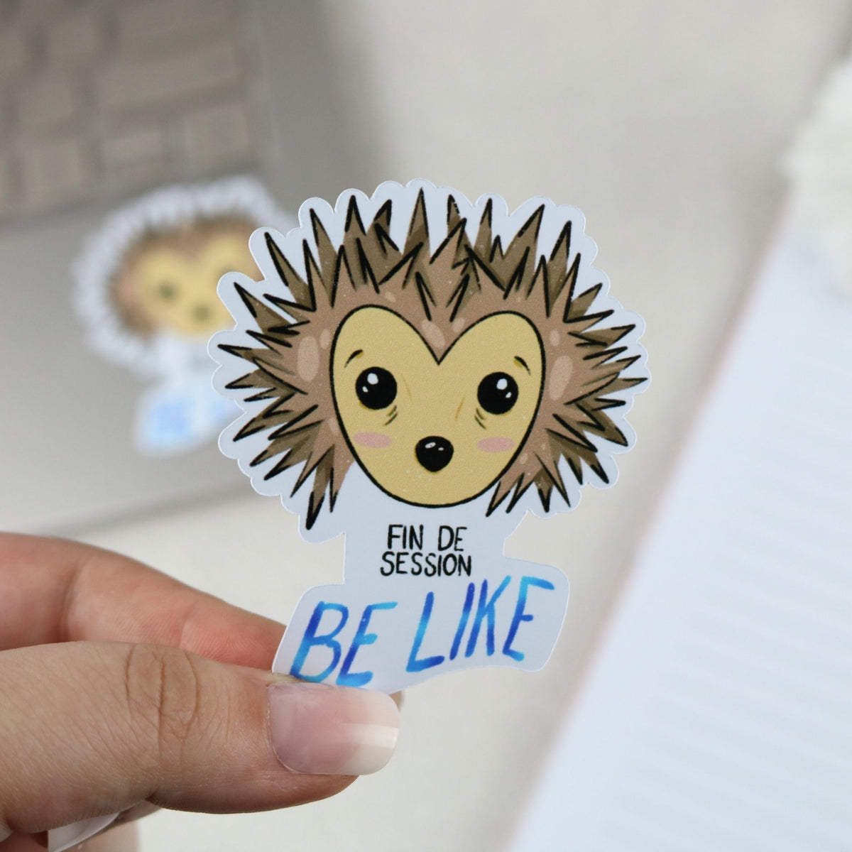 Fin de session be like - hedgehog Sticker – Super Nurse