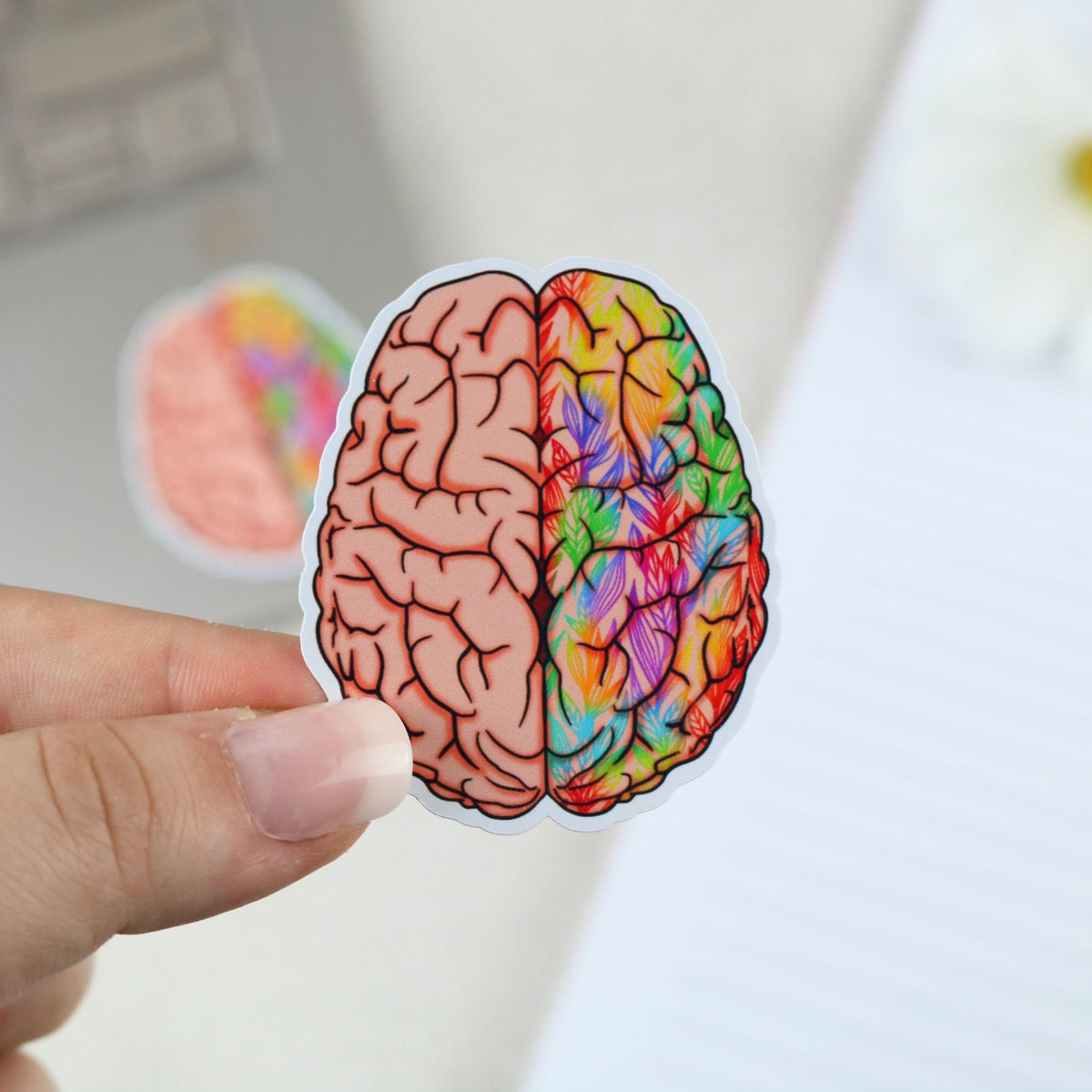 Brain Math Kid Sticker Artistic brain Sticker – Super Nurse