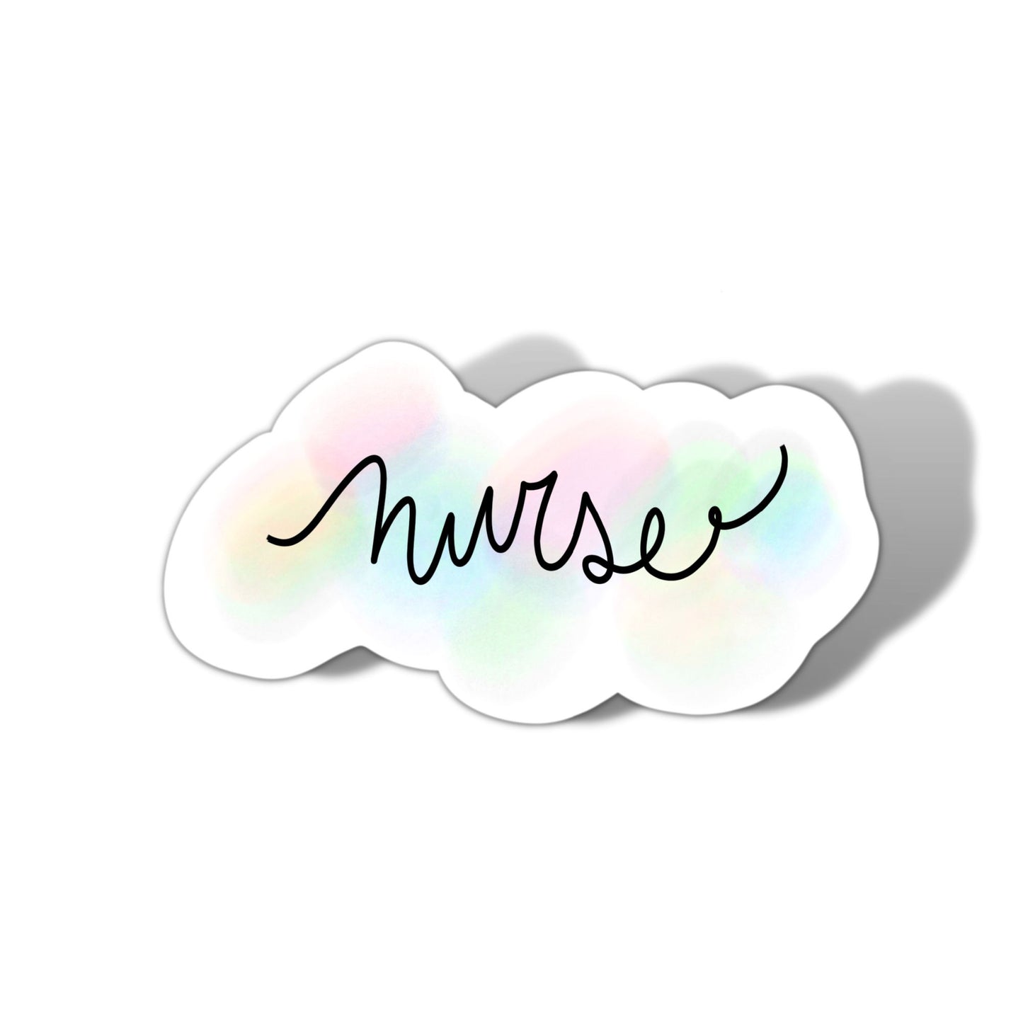 Pastel cloud nurse Sticker