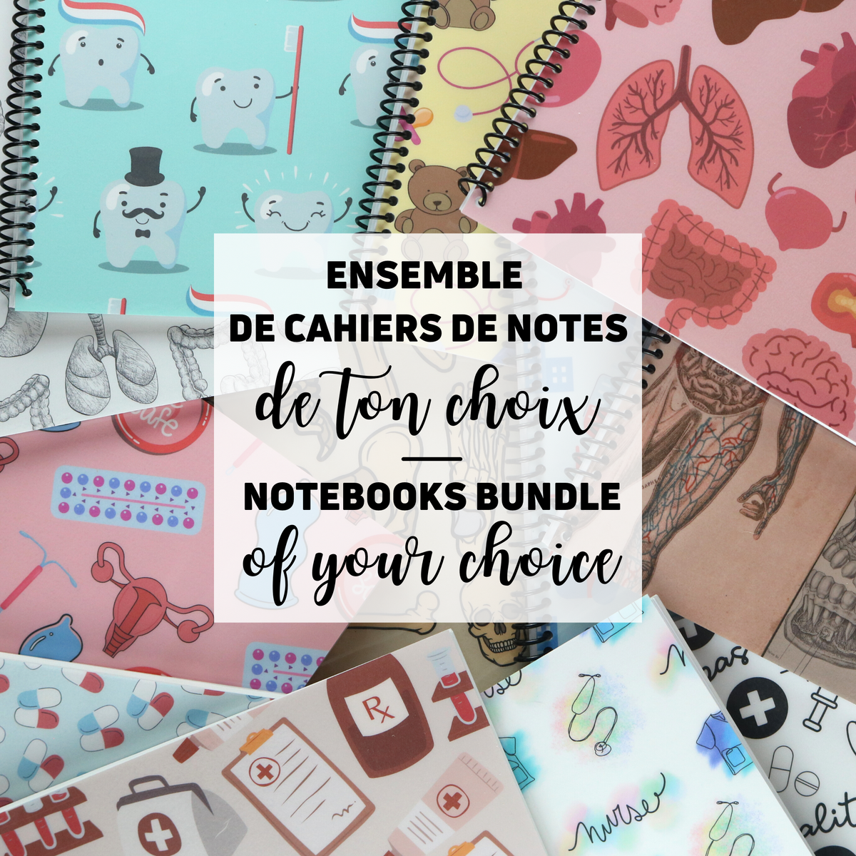 Ensemble de cahiers de notes de ton choix – Super Nurse